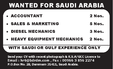 accountant jobs in saudi arabia dammam